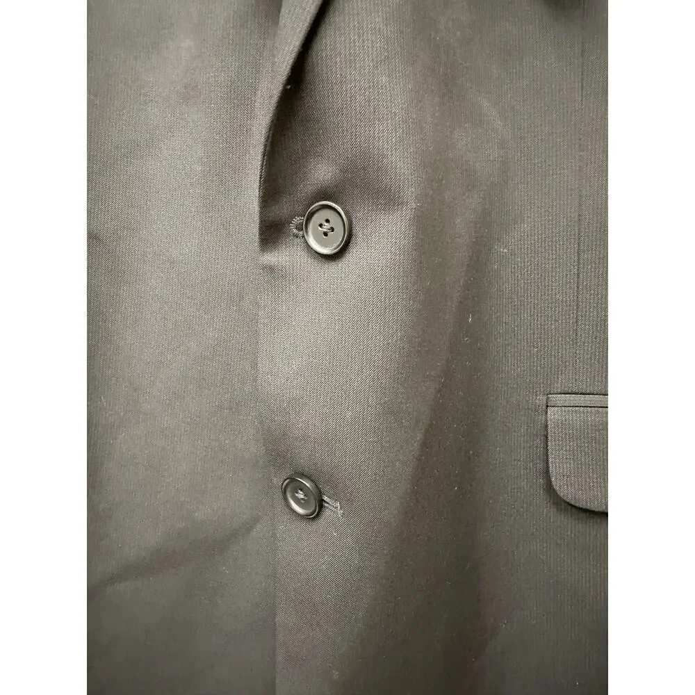 Dockers NWT Men's Black Two Button Notch Lapel Lined Blazer Jacket Size 48R FLAW